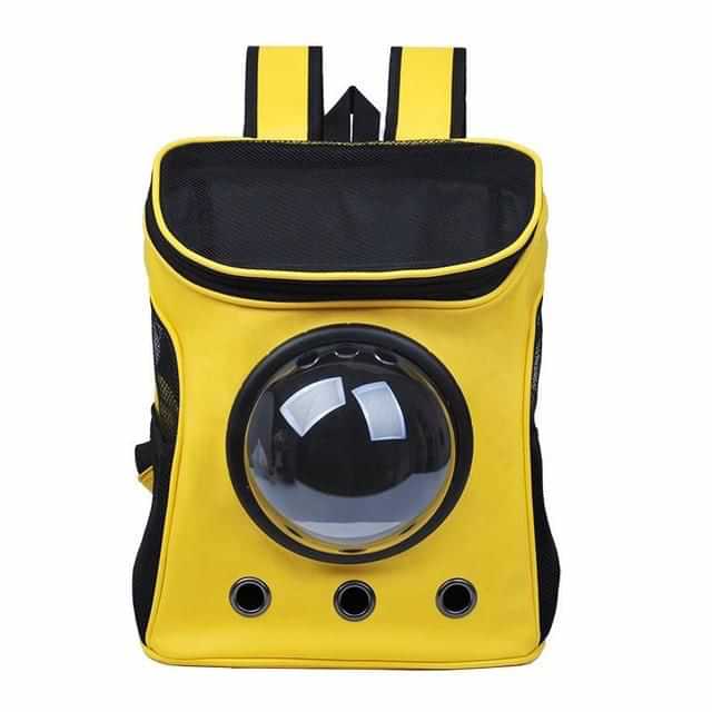 Color 'Yellow' - Pet Carrying Backpack Square Design with Window