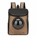 Color 'Brown' - Pet Carrying Backpack Square Design with Window