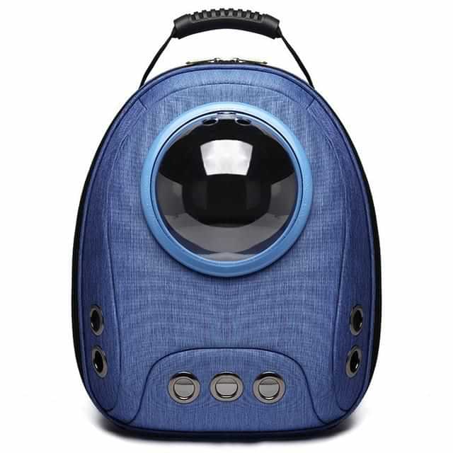 Color 'Blue' - Pet Carrying Backpack Window and Expandable Pocket
