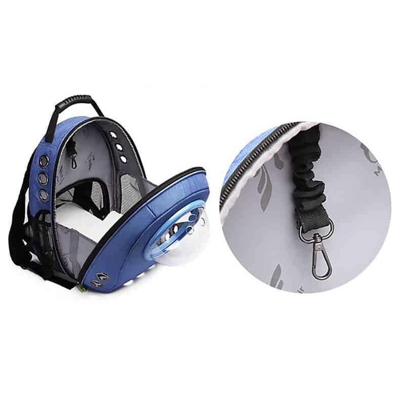 Locked Mechanism and Secure Hook - Pet Carrying Backpack Window and Expandable Pocket