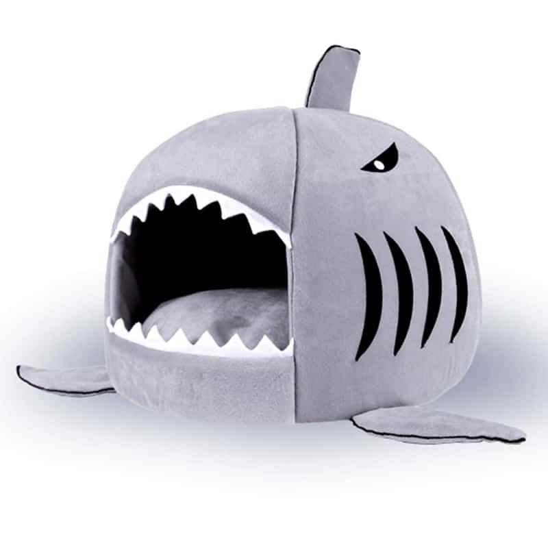 Side View - Shark Bed or House for Cat and Dog
