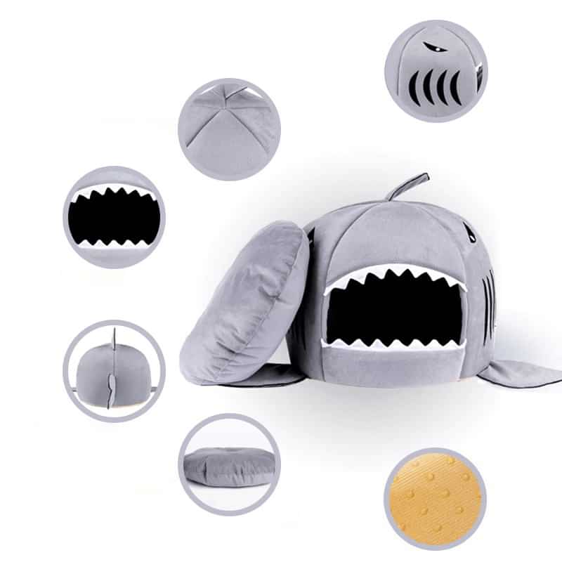 Details - Shark Bed or House for Cat and Dog