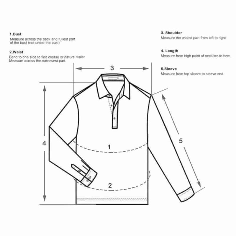 How to Measure - Stain, Dirt and Waterproof Shirt - Gray or Blue