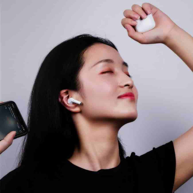 Female Modeling - TouchPods - Wireless and Waterproof - Earphones